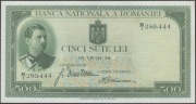 RUMUNIA 500 LEI 1934 - KRÓL KAROL II  - B/1
