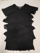 Sukienka z falbankami czarna.