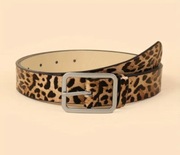 Elegancki pasek w panterkę panterka cienki paseczek
