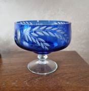 Cukiernica kryształ granatowy fioletowy kolorowy