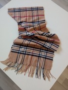 Ciepły szal w kratę 100x35