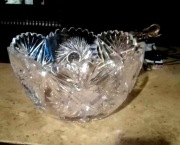 Waza-misa, kryształ z lat przed 1939 r,duża i ciężka ,26 cm śred.13 cm wys