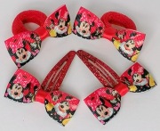 Zestaw do włosów komplet spinki frotki Minnie Mini