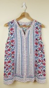 Bluzka damska TU Woman boho w kwiaty, wiskoza, rozm. UK 14 (PL 42)