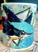 Nowy Kubek Ceramiczny San Jose Sharks prezent dla kibica hokeja NHL