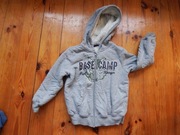 gruba bluza chłopięca bluza z futerkiem ocieplana  110 szara 