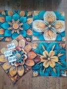 4x welurowe poszewki dekoracyjne, do spania Boho 50x50 Mandala 
