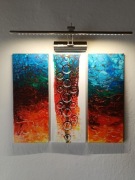 Tryptyk, abstrakcja.Obraz ręcznie malowany.