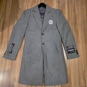 Śliczny taliowany płaszcz w roz.M bardzo ciepły szary 