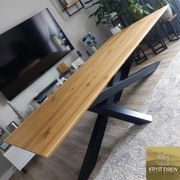 Dębowy stół, blat, stopnie schodowe, parapety, meble z drewna 