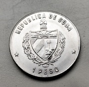 Kuba 1 Peso 1982 r Maskotka Karaibów rzadka 