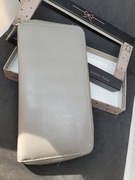 Nowy portfel skóra naturalna miękka szary 