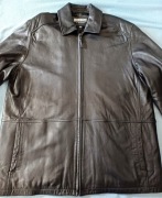 Kurtka skórzana męska czarna L, klasyczna,skóra nat.,