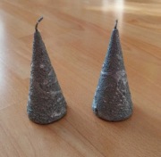 Dwie świeczki świąteczne - choinki