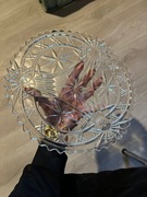 KRYSZTAŁOWA PATERA I 5 TALERZYKÓW KRYSZTAŁOWYCH PRL 