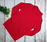 146 TU Czerwony golf z błyszczącą nitką