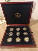 Monety srebro powlekane złotem kolekcja