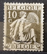 Belgia (Belgique, Belgie), postać żniwiarki, 10 centymów
