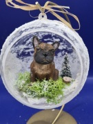 Bombka3d Z  ręcznie wykonanym Buldogiem francuskim szaliku 