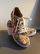 Jenny fairy trampki w kwiaty na obcasie r. 39