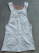 Zara Sukienka Ogrodniczka Biała 118cm R. 116/122