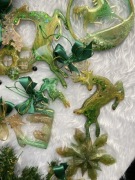 Zestaw świątecznych ozdób z żywicy epoksydowej , świecący w ciemności