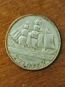 Moneta 2 zł 1936r żaglowiec srebro stan dobry 