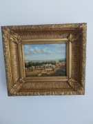 Stary obraz na desce - sygnowany