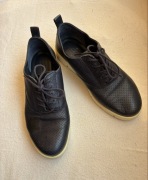 Półbuty ECCO Soft Skóra Naturalna r. 38 Czarno-Białe OKAZJA