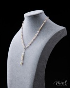 Naszyjnik Kwarc Różowy Kryształ Górski Cytryn Hematyt – talizman srebro 925