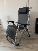 Leżak Ogrodowy Zero Gravity – Regulowany + Miękka Poduszka + Tacka