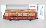 MARKLIN wagon z ładunkiem drewna H0 