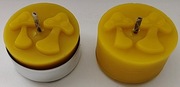 1 Tealight Podgrzewacz GRZYBKI Wosk Pszczeli