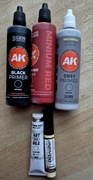 AK 3GEN Primery + ABT502 Titanium White + Oilbrusher
