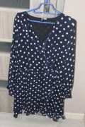 H&M sukienka w groszki r 42 XL granatowa jak nowa