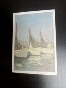  W porcie rybackim obraz A. Bobrowski czasy PRL 