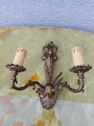 Kinkiet podwójny mosiężny