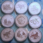 Srebrna moneta srebro 1 kg Ag 999 Lunar Australia 30 dolarów