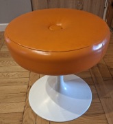 KRZESLO STOLEK SPACE AGE ORANGE DESIGN SAARINEN TULIP  60s 