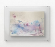 "Łamanie lodu" oryg. obraz mal.tuszem akryl. z sygn. i cert.