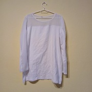 Elegancka biała bluzka damska M, długi rękaw, wygodna, klasyczna i stylowa 