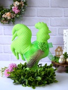 Zielony kogucik. Kogut hand-made. 