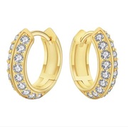 Złote Kolczyki Moissanite 1.0ct, srebro 925, Certyfikat GRA, UNISEX