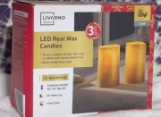 Livarno Home – Zestaw 2 świec LED z prawdziwego wosku