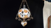 Piękna Lampa Wisząca Ceramika Styl Naftowy Antyk