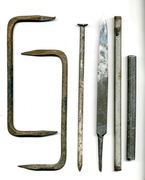 klamry budowlane i inne części  6szt,