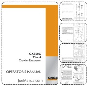 CASE CX350C Excavator Operator's Manual Instrukcja obsługi konserwacji