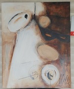 Obraz ręcznie malowany Milla z pracowni Malerifabrikken 100x80cm