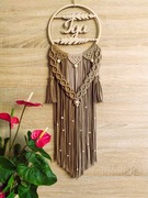 Makrama na kole z imieniem łapacz snów imienna