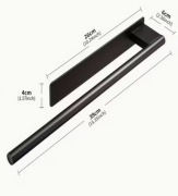 Wieszak na Ręczniki ze Stali Nierdzewnej  Montaż Bez Wiercenia Czarny